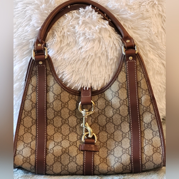 Gucci Handbags - Gucci Beige and brown Monogram shoulder bag